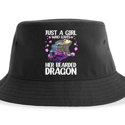 Cute Bearded Dragon For Women Girls Bearded Dragon Lovers Sustainable Bucket Hat