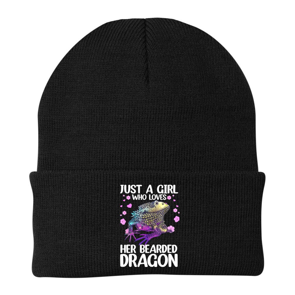 Cute Bearded Dragon For Women Girls Bearded Dragon Lovers Beanie
