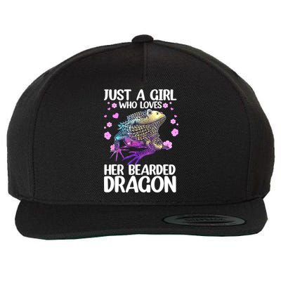 Cute Bearded Dragon For Women Girls Bearded Dragon Lovers Wool Snapback Cap