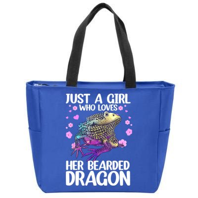 Cute Bearded Dragon For Women Girls Bearded Dragon Lovers Zip Tote Bag