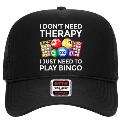 Cute Bingo Design For Wo Casino Gambling Bingo Lovers High Crown Mesh Back Trucker Hat