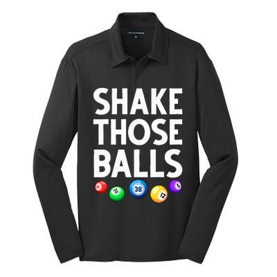 Cute Bingo Designs Casino Gambling Bingo Lovers Silk Touch Performance Long Sleeve Polo