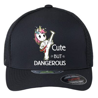 Cute But Dangerous Funny Karate Taekwondo Flexfit Unipanel Trucker Cap