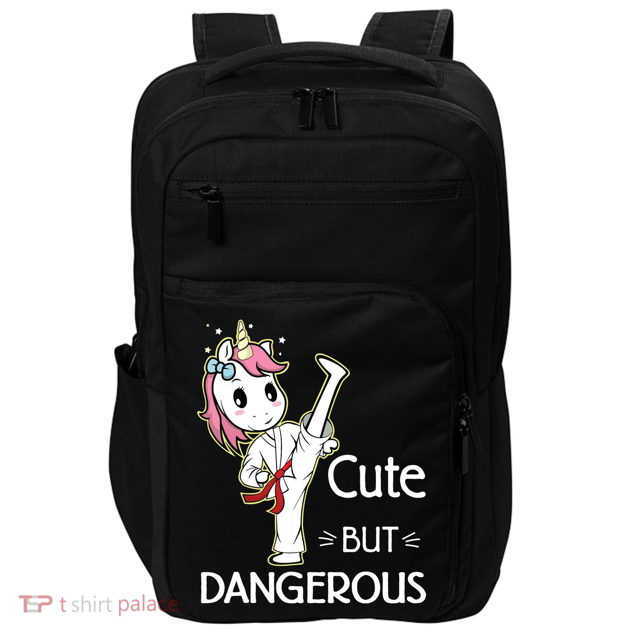 Cute But Dangerous Funny Karate Taekwondo Impact Tech Backpack