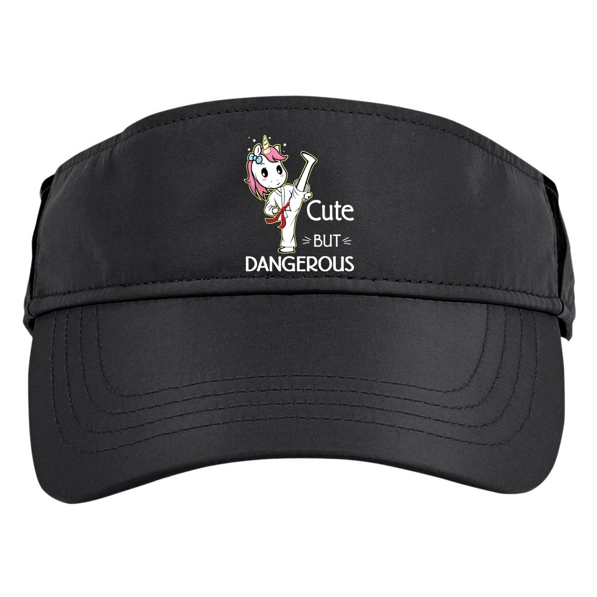 Cute But Dangerous Funny Karate Taekwondo Adult Drive Performance Visor