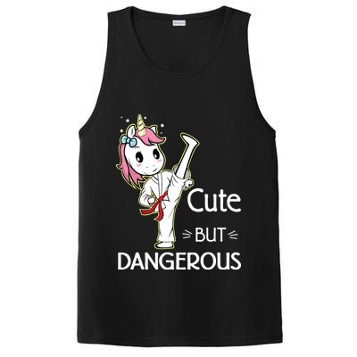 Cute But Dangerous Funny Karate Taekwondo PosiCharge Competitor Tank