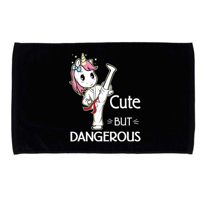 Cute But Dangerous Funny Karate Taekwondo Microfiber Hand Towel