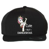 Cute But Dangerous Funny Karate Taekwondo Wool Snapback Cap
