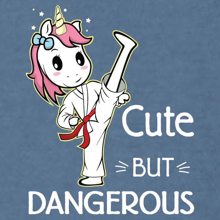 Cute But Dangerous Funny Karate Taekwondo Garment-Dyed Sweatshirt
