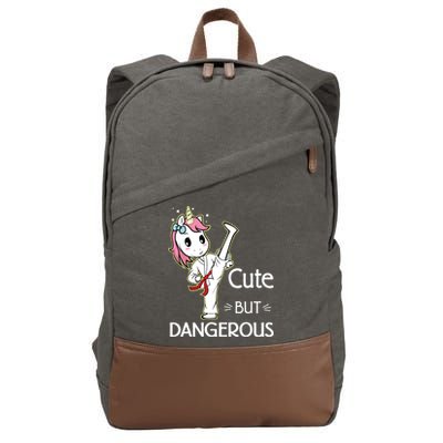 Cute But Dangerous Funny Karate Taekwondo Cotton Canvas Backpack