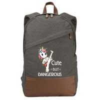 Cute But Dangerous Funny Karate Taekwondo Cotton Canvas Backpack