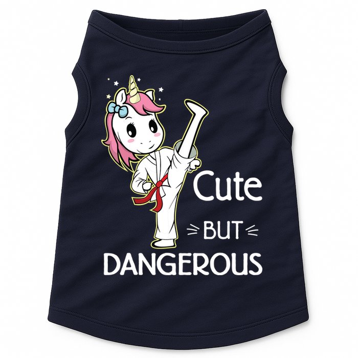 Cute But Dangerous Funny Karate Taekwondo Doggie Tank
