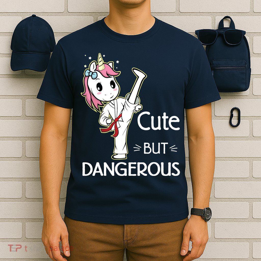 Cute But Dangerous Funny Karate Taekwondo T-Shirt
