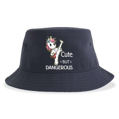 Cute But Dangerous Funny Karate Taekwondo Sustainable Bucket Hat