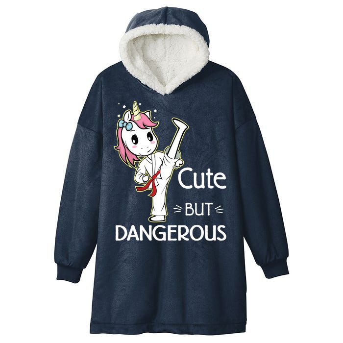 Cute But Dangerous Funny Karate Taekwondo Hooded Wearable Blanket