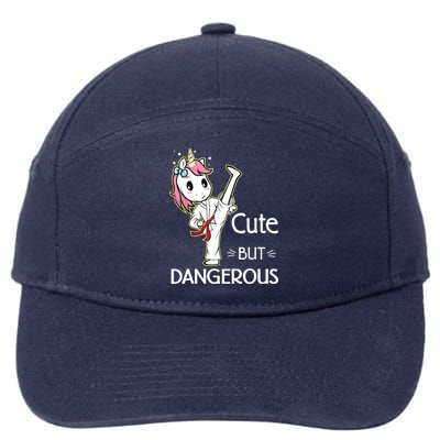 Cute But Dangerous Funny Karate Taekwondo 7-Panel Snapback Hat