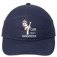 Cute But Dangerous Funny Karate Taekwondo 7-Panel Snapback Hat