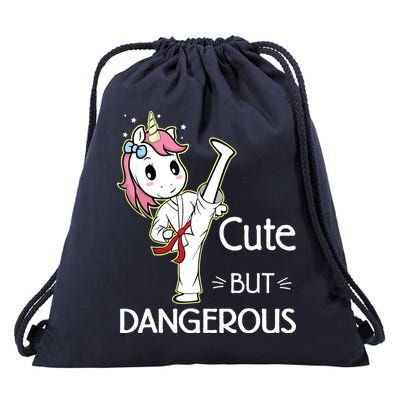 Cute But Dangerous Funny Karate Taekwondo Drawstring Bag