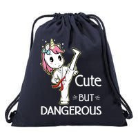 Cute But Dangerous Funny Karate Taekwondo Drawstring Bag