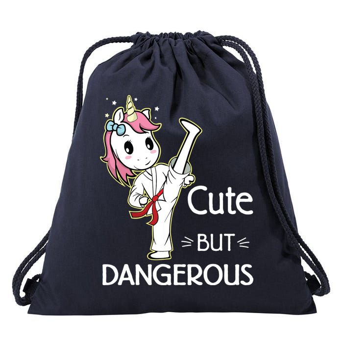 Cute But Dangerous Funny Karate Taekwondo Drawstring Bag