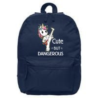 Cute But Dangerous Funny Karate Taekwondo 16 in Basic Backpack