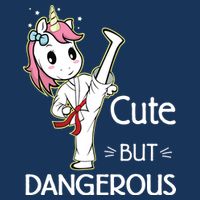 Cute But Dangerous Funny Karate Taekwondo 16 in Basic Backpack