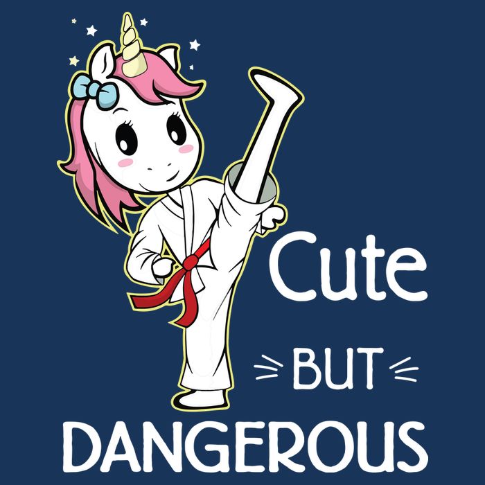 Cute But Dangerous Funny Karate Taekwondo 16 in Basic Backpack