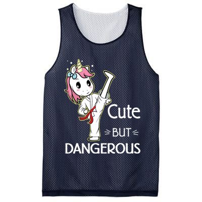 Cute But Dangerous Funny Karate Taekwondo Mesh Reversible Basketball Jersey Tank