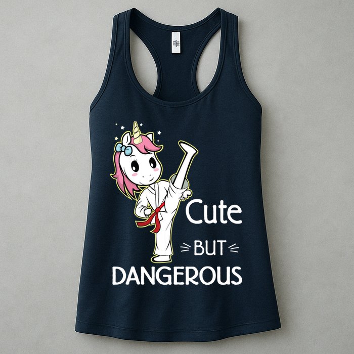 Cute But Dangerous Funny Karate Taekwondo Womens Tank Top