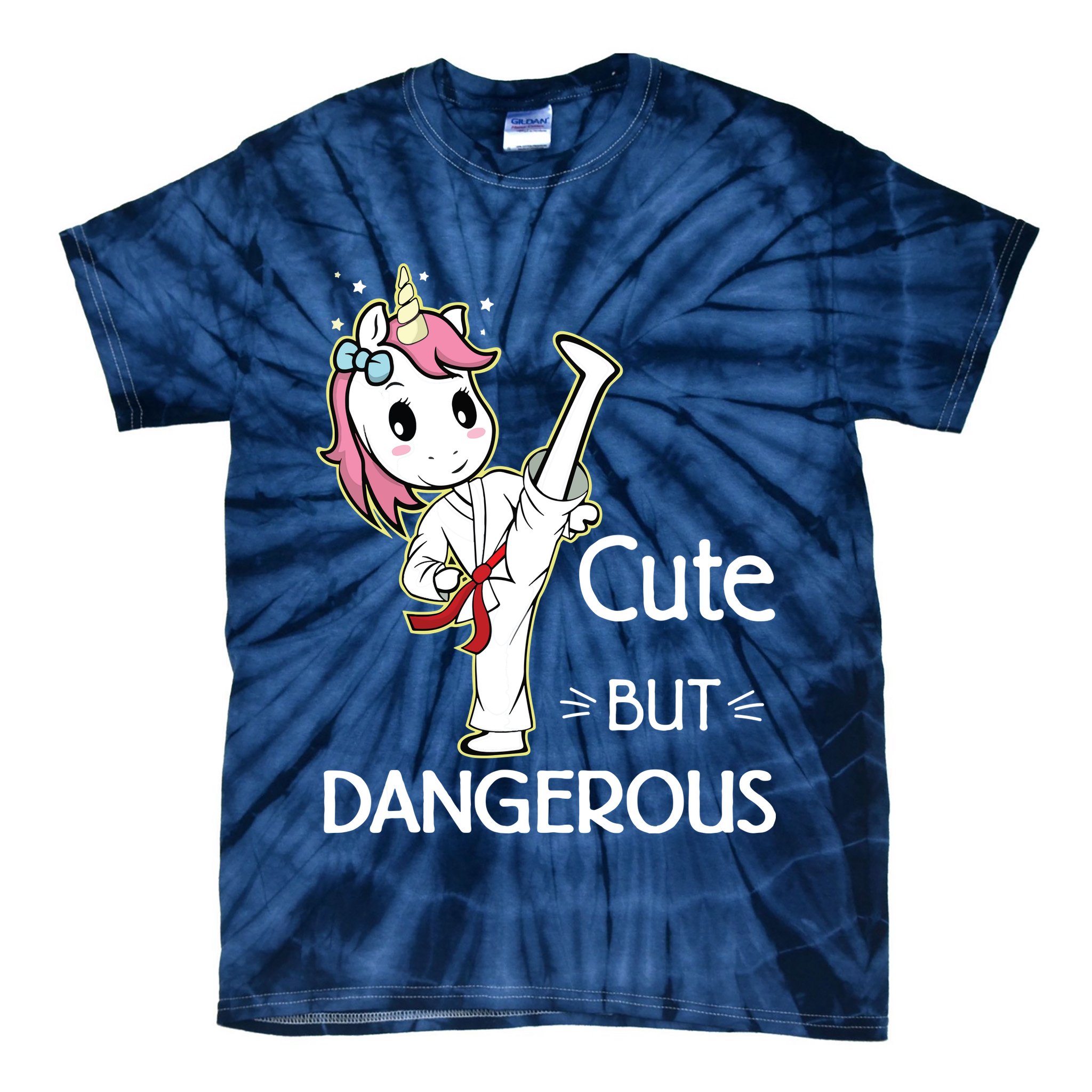 Cute But Dangerous Funny Karate Taekwondo Tie-Dye T-Shirt