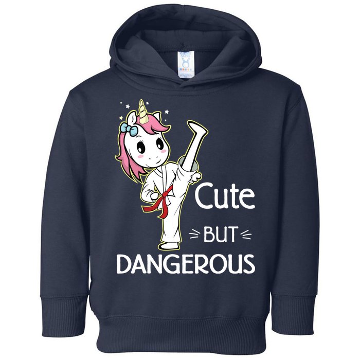 Cute But Dangerous Funny Karate Taekwondo Toddler Hoodie