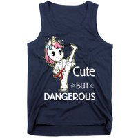 Cute But Dangerous Funny Karate Taekwondo Tank Top