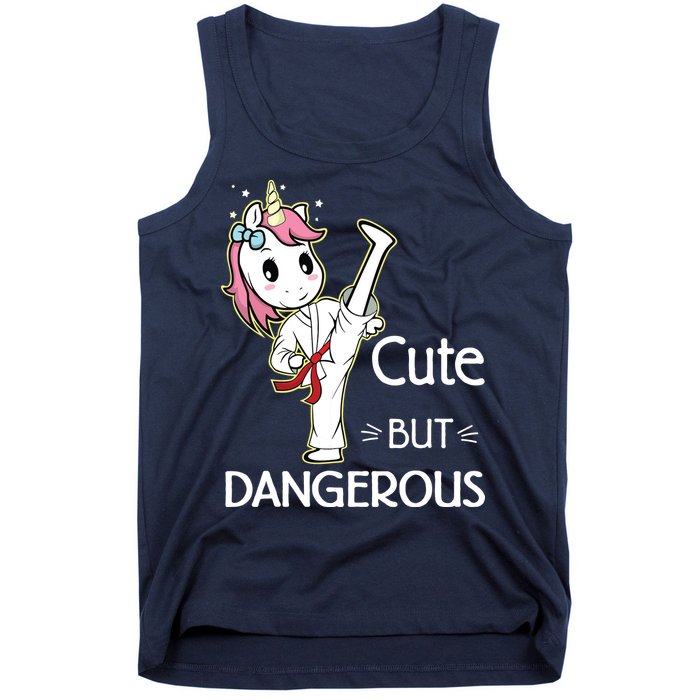 Cute But Dangerous Funny Karate Taekwondo Tank Top
