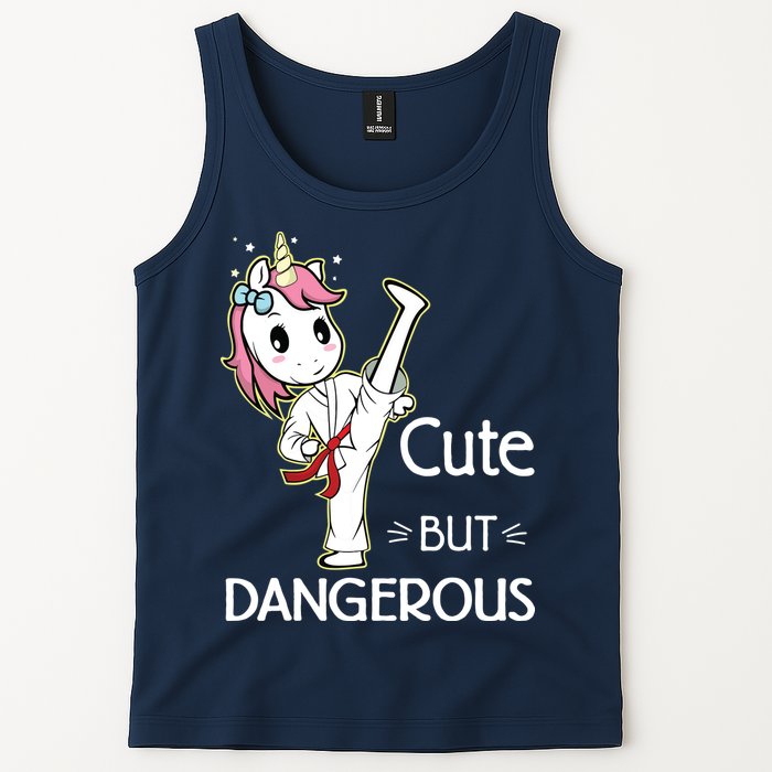 Cute But Dangerous Funny Karate Taekwondo Tank Top