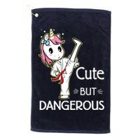 Cute But Dangerous Funny Karate Taekwondo Golf Towel