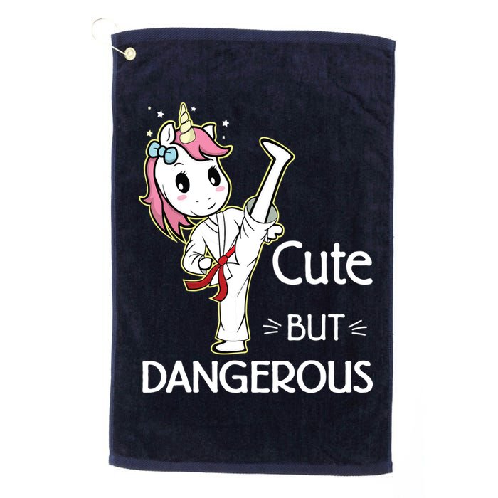 Cute But Dangerous Funny Karate Taekwondo Golf Towel
