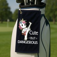 Cute But Dangerous Funny Karate Taekwondo Golf Towel