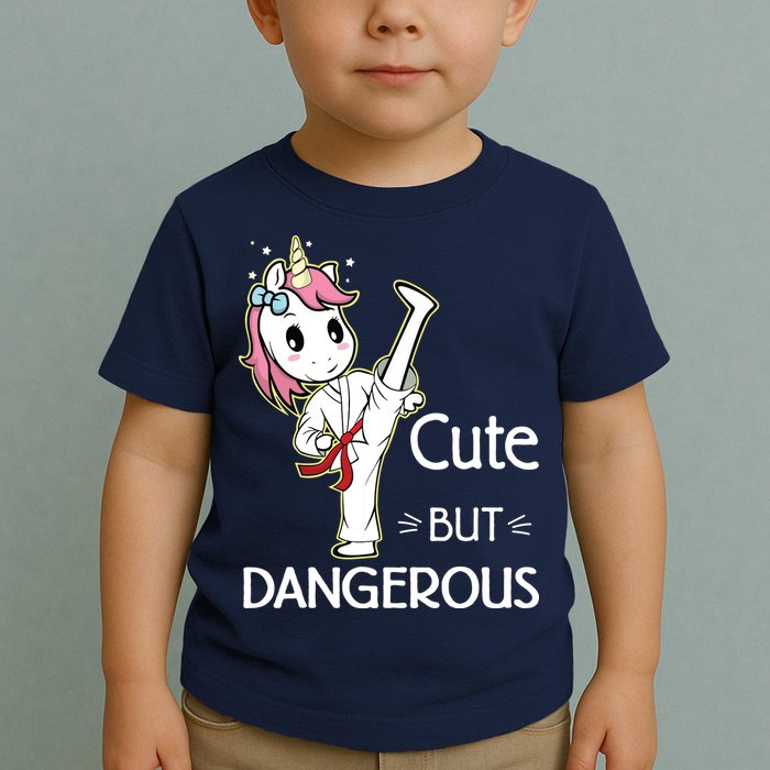 Cute But Dangerous Funny Karate Taekwondo Toddler T-Shirt