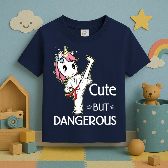 Cute But Dangerous Funny Karate Taekwondo Toddler T-Shirt