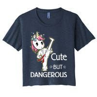 Cute But Dangerous Funny Karate Taekwondo Crop Top