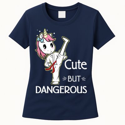 Cute But Dangerous Funny Karate Taekwondo Womens T-Shirt