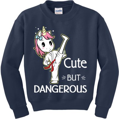 Cute But Dangerous Funny Karate Taekwondo Kids Sweatshirt
