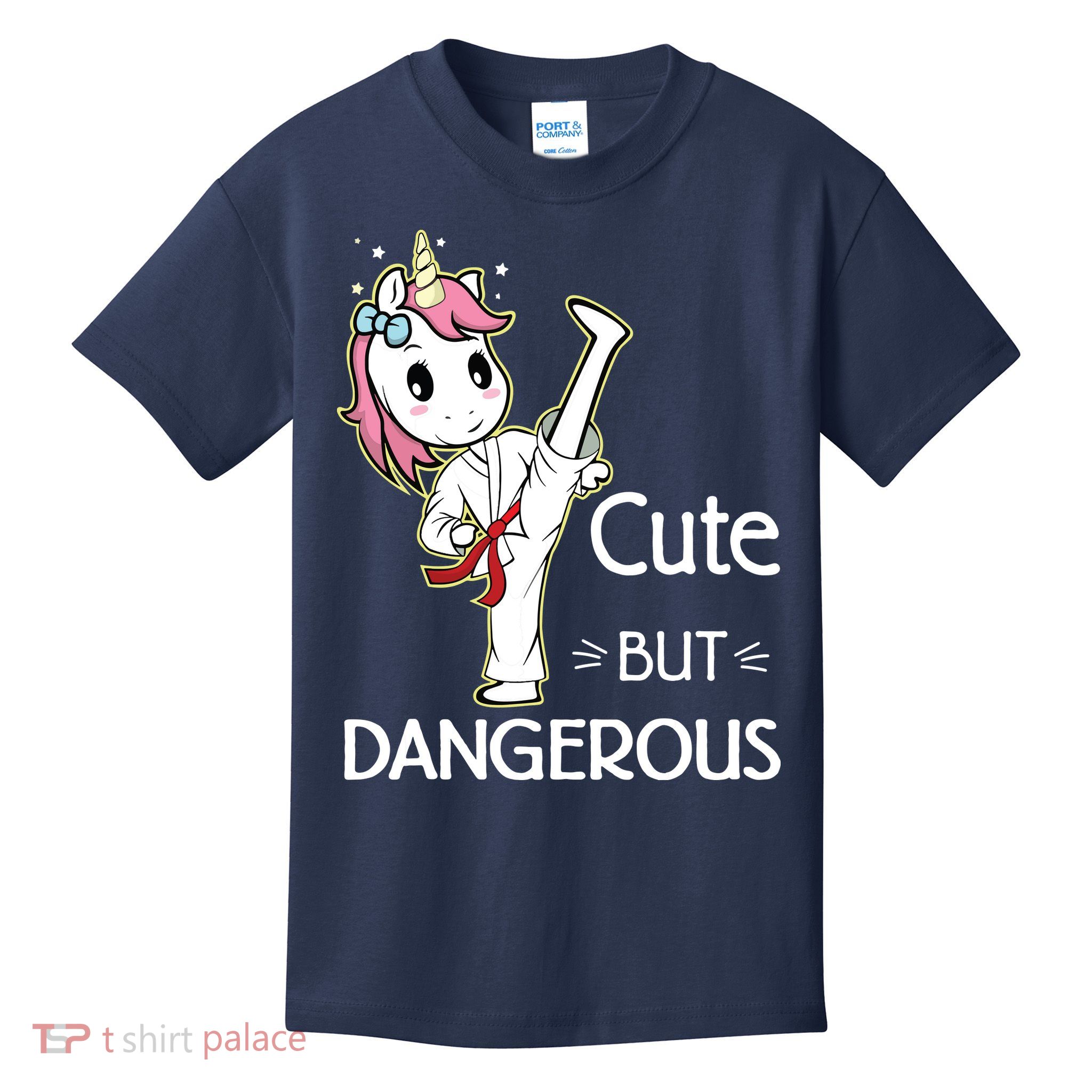 Cute But Dangerous Funny Karate Taekwondo Kids T-Shirt