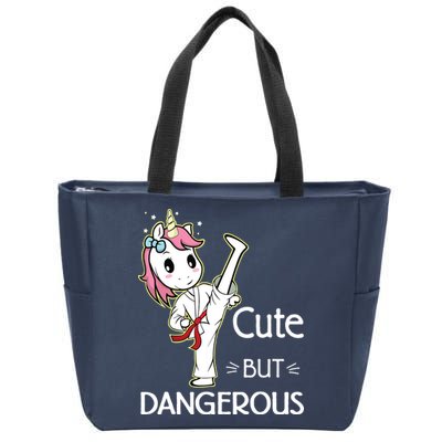 Cute But Dangerous Funny Karate Taekwondo Zip Tote Bag