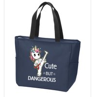 Cute But Dangerous Funny Karate Taekwondo Zip Tote Bag