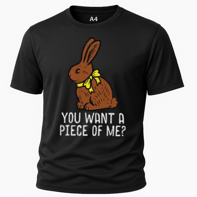 Chocolate Bunny Do You Want Piece Of Me Easter Rabbit  Performance Shirt