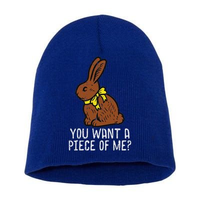 Chocolate Bunny Do You Want Piece Of Me Easter Rabbit  Short Acrylic Beanie
