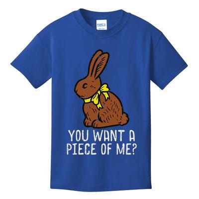 Chocolate Bunny Do You Want Piece Of Me Easter Rabbit  Kids T-Shirt