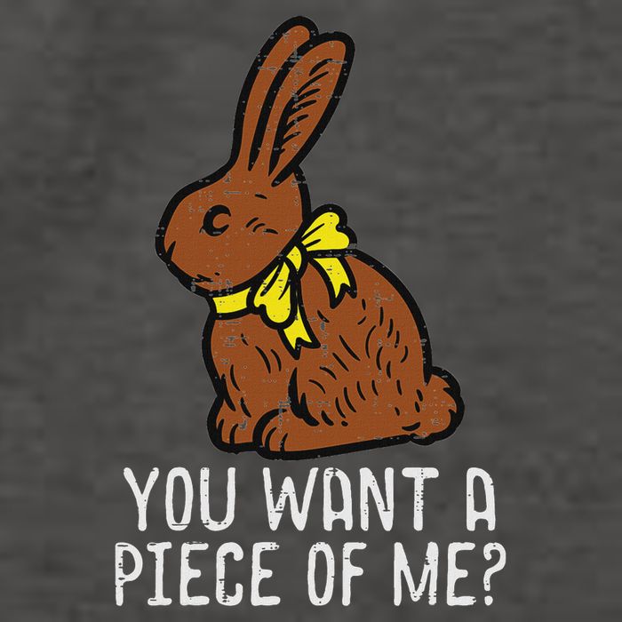 Chocolate Bunny Do You Want Piece Of Me Easter Rabbit  Vector Backpack