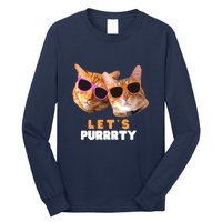 Cat Bachelorette Design Orange Cats Long Sleeve Shirt